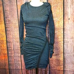 Moda International glitter dress w/ black sequins
